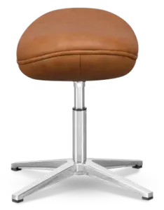Flegg Ottoman / Hocker Cognac / Bruin Leer