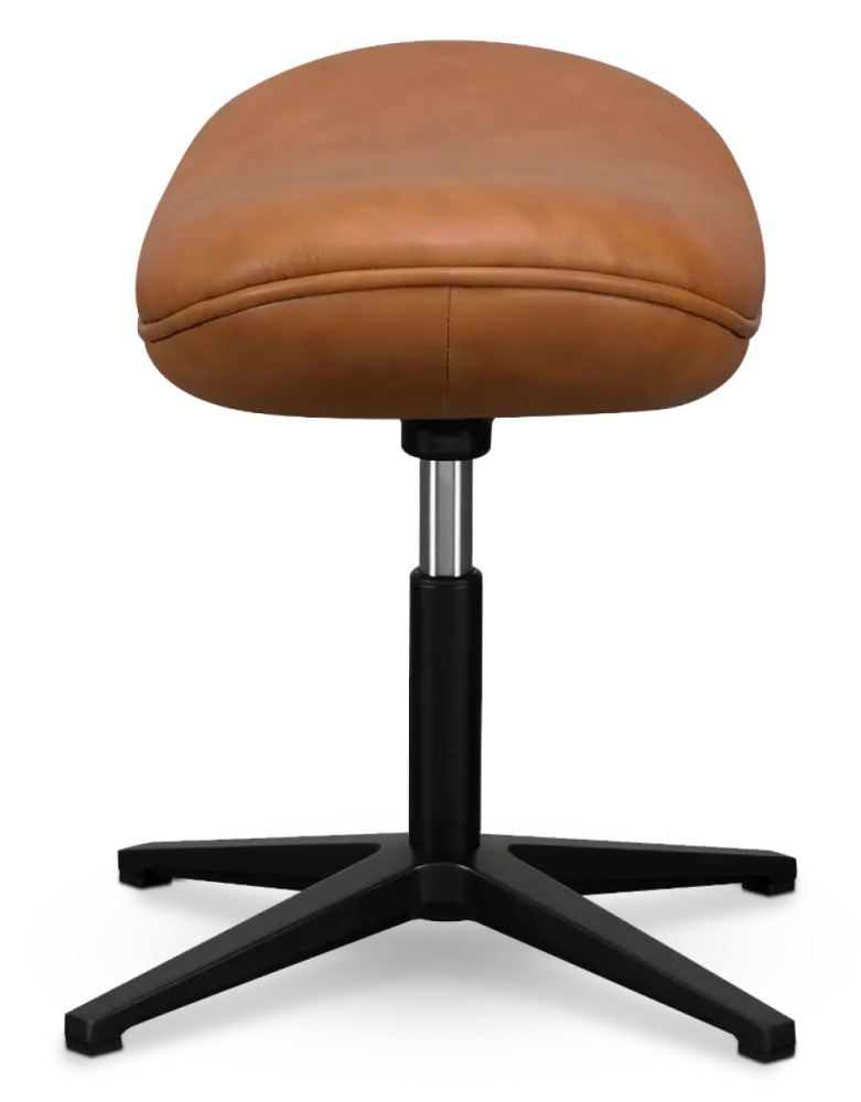 Flegg Ottoman / Hocker Cognac / Bruin Leer