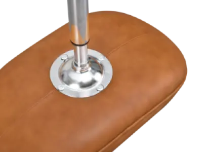 Flegg Ottoman / Hocker Cognac / Bruin Leer