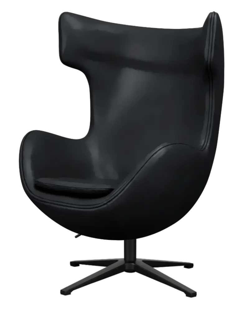 Flegg Chair Zwart Leer