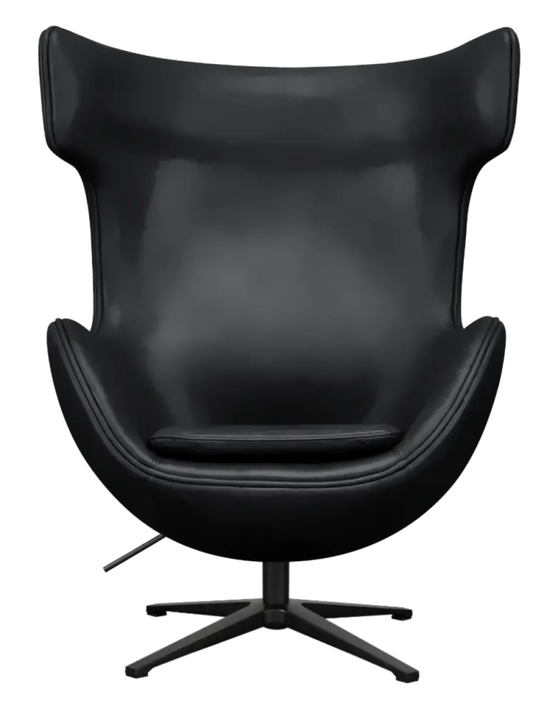 Flegg Chair Zwart Leer