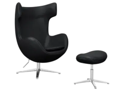 Flegg Chair Zwart Leer