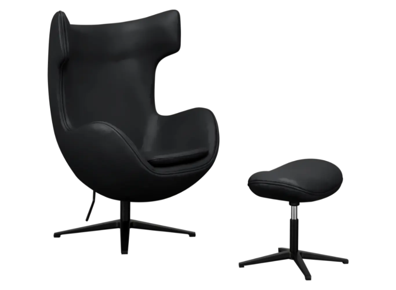 Flegg Chair Zwart Leer