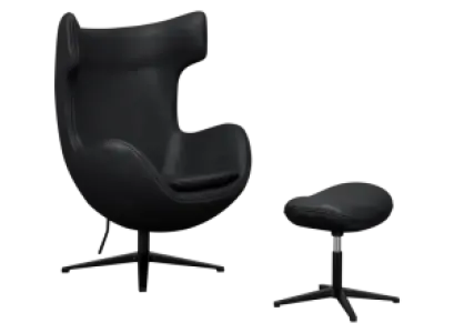 Flegg Chair Zwart Leer