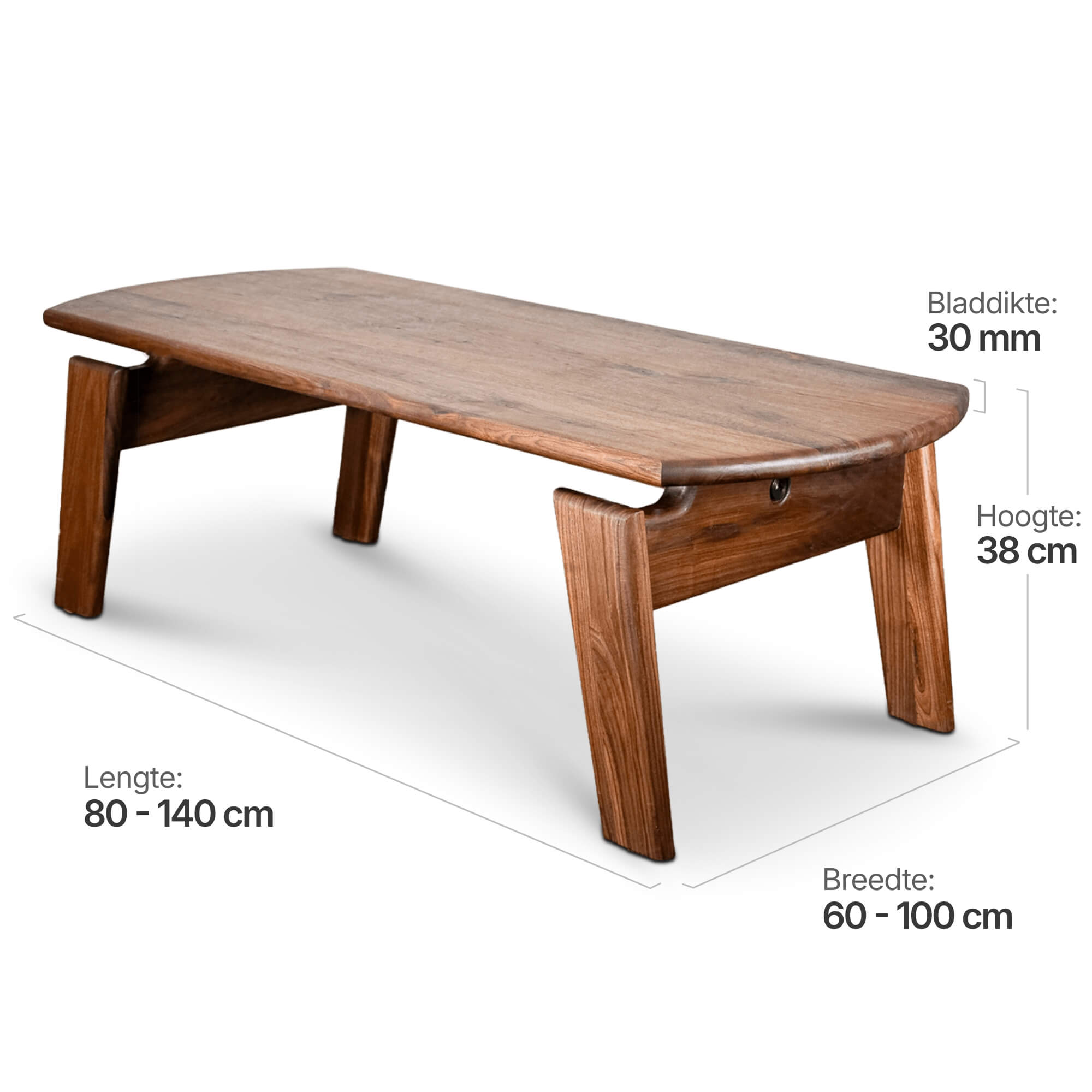Cavel Artson Salontafel | Massief Amerikaans Notenhout