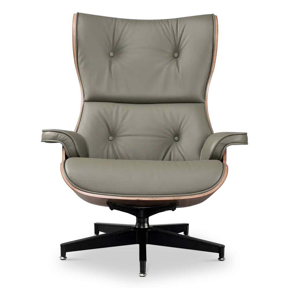 Cavel Lounge Chair Olijf Groen Leer | Naturel Palissander Schalen Cavel Lounge Chair Olijf Groen Leer | Naturel Palissander Schalen
