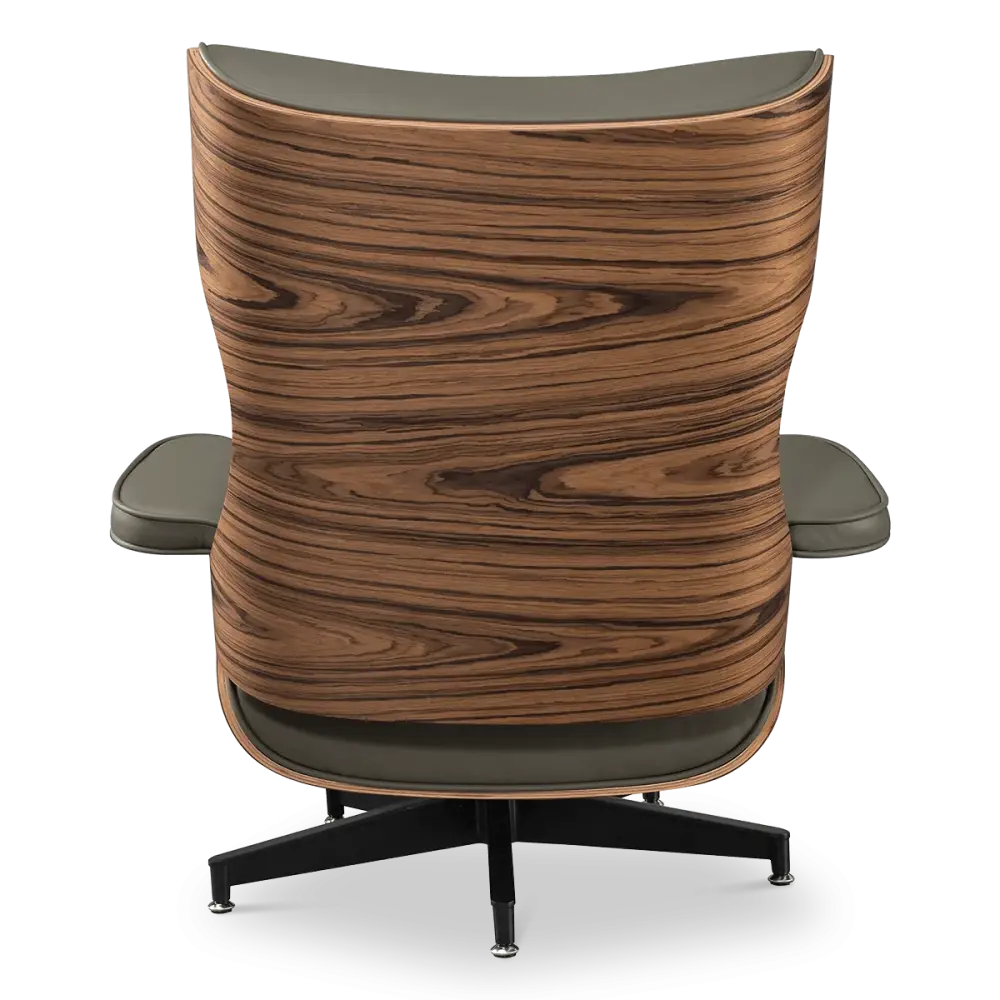 Cavel Lounge Chair Olijf Groen Leer | Naturel Palissander Schalen Cavel Lounge Chair Olijf Groen Leer | Naturel Palissander Schalen