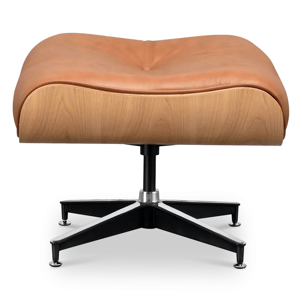 Cavel Lounge Chair Ottoman / Hocker Cognac / Bruin Leer | Essen Schaal Cavel Lounge Chair Ottoman / Hocker Cognac / Bruin Leer | Essen Schaal
