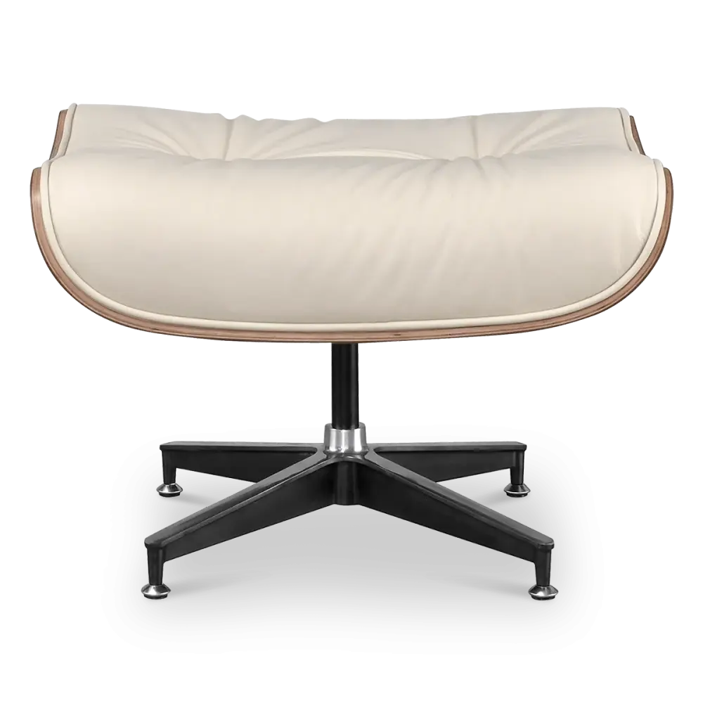 Cavel Lounge Chair Offwhite Leer | Naturel Palissander Schalen