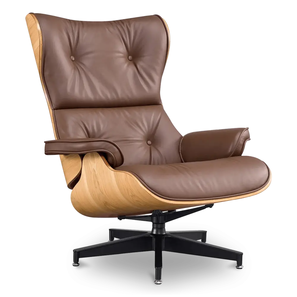 Cavel Lounge Chair Bruin Leer | Essen Schalen Cavel Lounge Chair Bruin Leer | Essen Schalen