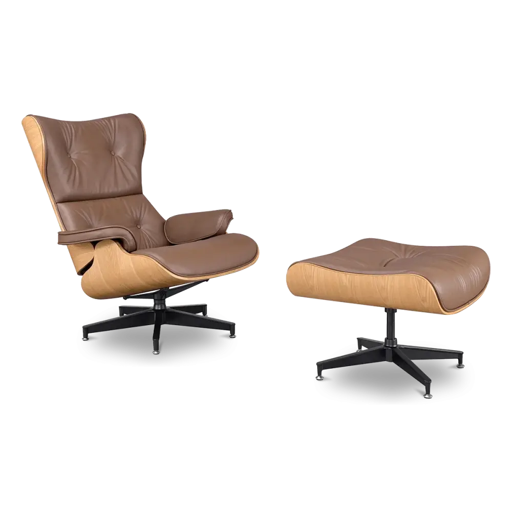 Cavel Lounge Chair Bruin Leer | Essen Schalen Cavel Lounge Chair Bruin Leer | Essen Schalen