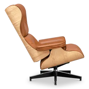 Cavel Lounge Chair Cognac/Bruin Leer | Essen Schalen