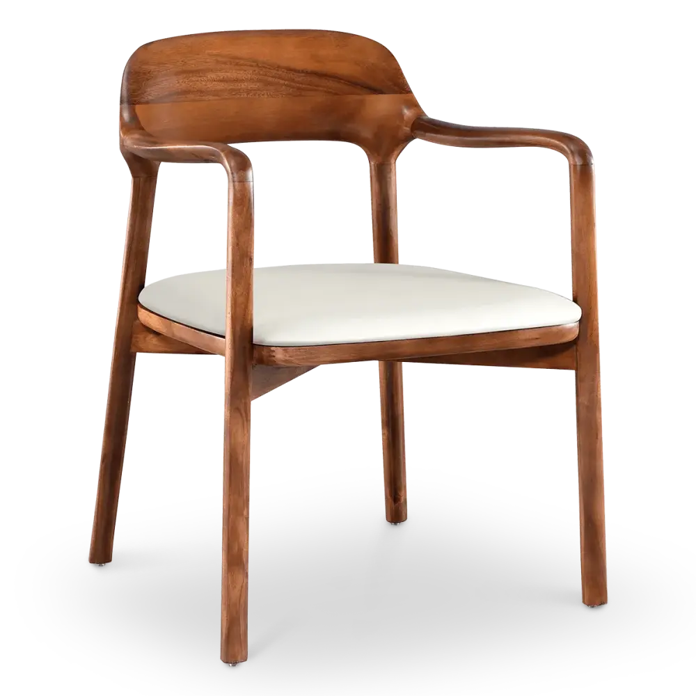 Kennedy Eetkamerstoel | Walnoot | Offwhite Zitting