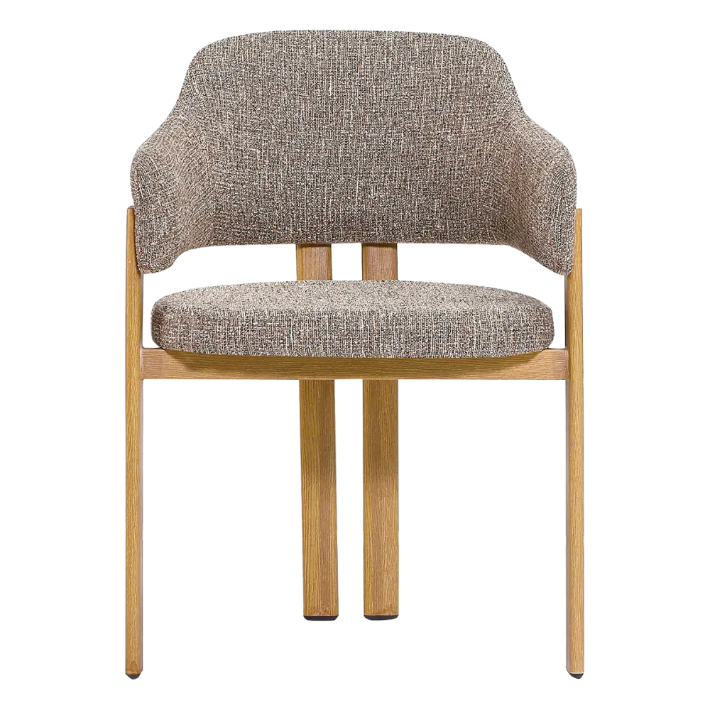 Japandi Eetkamerstoel Isamu | Zand OTE | Eiken Onderstel