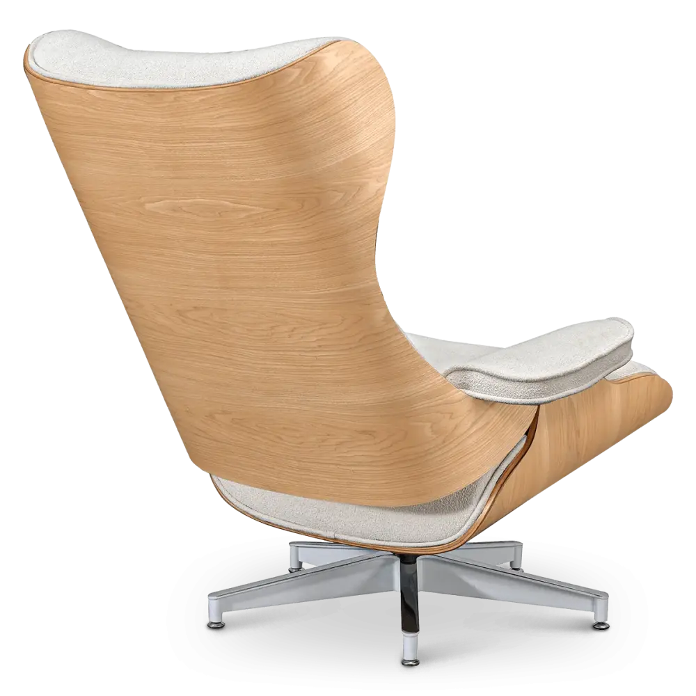 Cavel Lounge Chair Wit Boucle | Essen Schalen