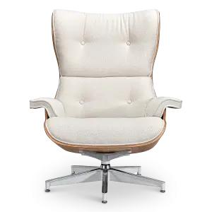 Cavel Lounge Chair Wit Boucle | Essen Schalen