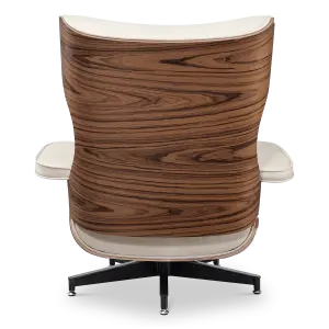 Cavel Lounge Chair Offwhite Leer | Naturel Palissander Schalen