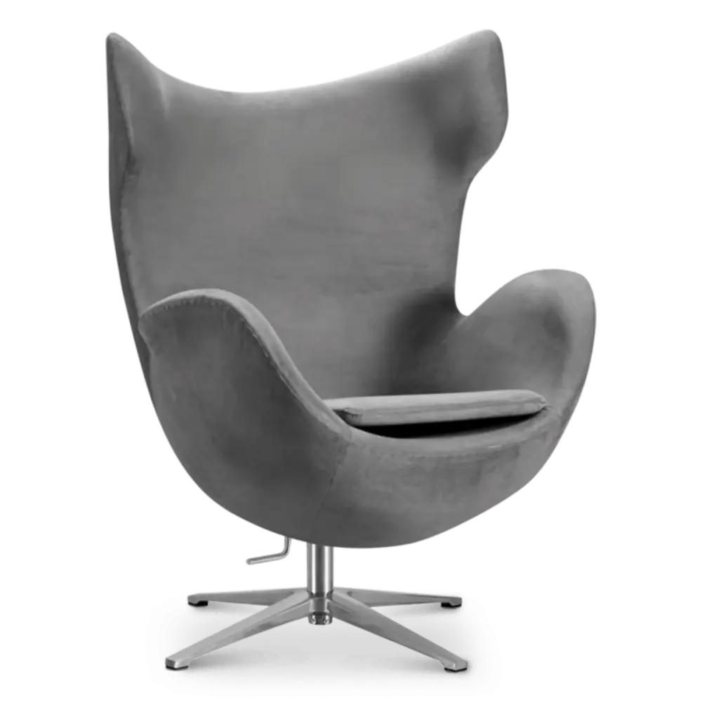 Flag Chair Zilver Grijs Velvet