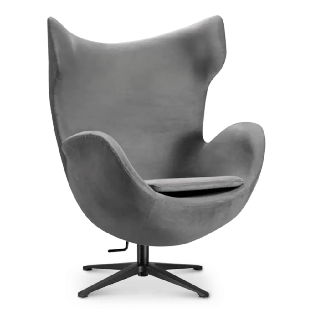 Flag Chair Zilver Grijs Velvet