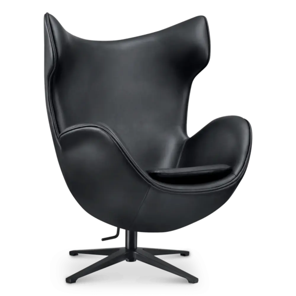 Flag Chair Zwart Leer