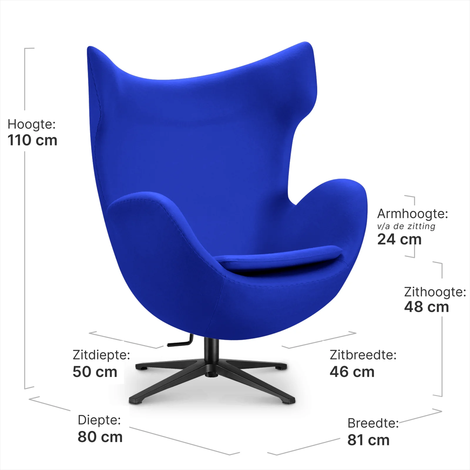 Flag Chair Blauw Kasjmier