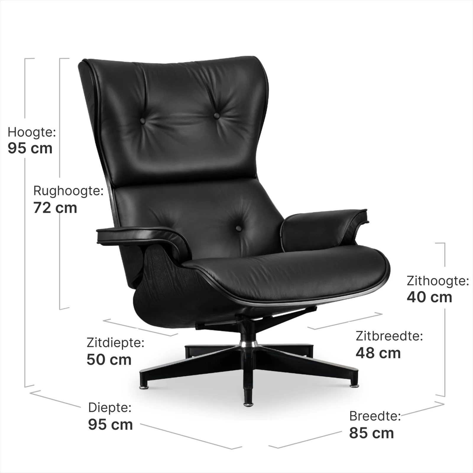 Cavel Lounge Chair Full Black Edition