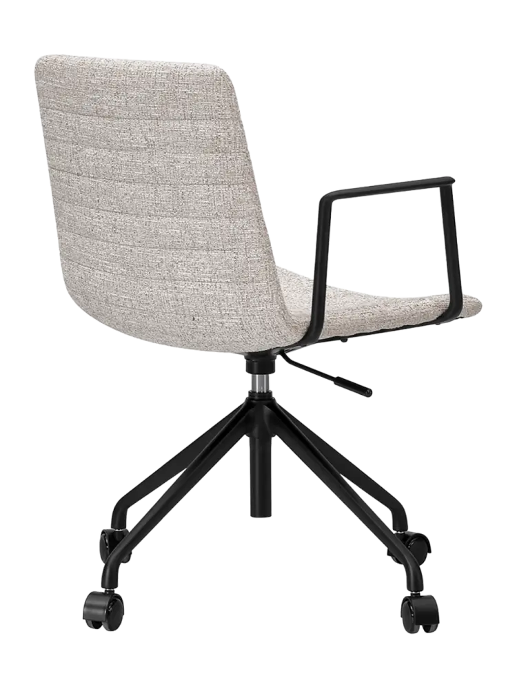 Cavel Lincoln Bureaustoel | Zand OTE Stof | Mat Zwart Cavel Lincoln Bureaustoel | Zand OTE Stof | Mat Zwart