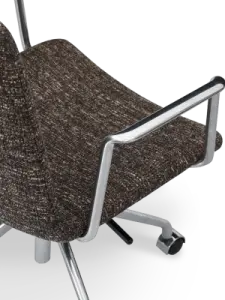 Cavel Lincoln Bureaustoel | Bruin OTE Stof | Chroom