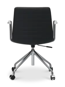 Cavel Lincoln Bureaustoel | Zwart PU Leer | Chroom