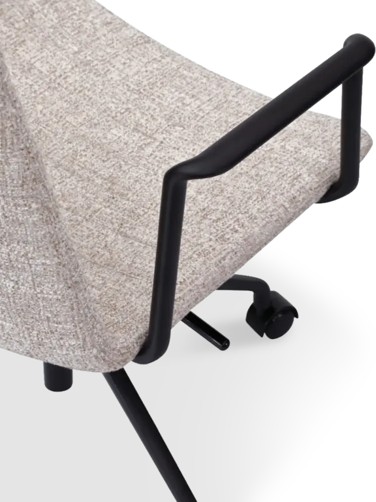 Cavel Lincoln Bureaustoel | Zand OTE Stof | Mat Zwart Cavel Lincoln Bureaustoel | Zand OTE Stof | Mat Zwart