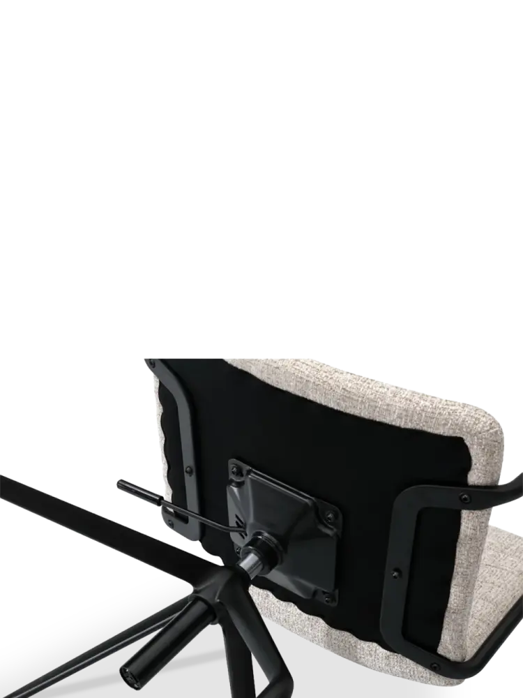 Cavel Lincoln Bureaustoel | Zand OTE Stof | Mat Zwart Cavel Lincoln Bureaustoel | Zand OTE Stof | Mat Zwart
