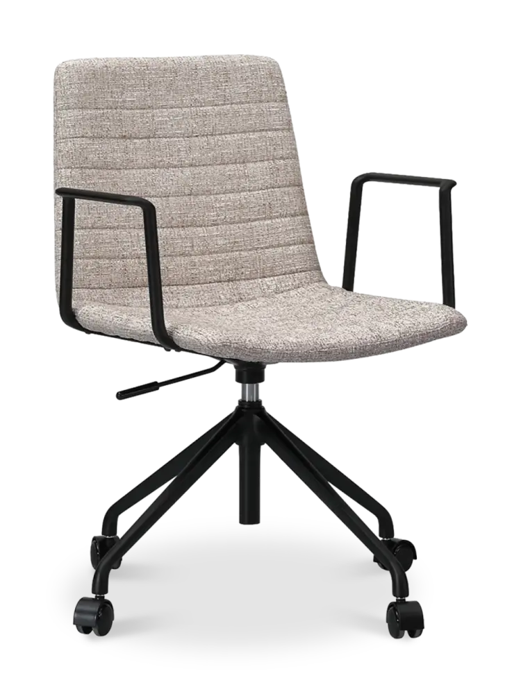 Cavel Lincoln Bureaustoel | Zand OTE Stof | Mat Zwart Cavel Lincoln Bureaustoel | Zand OTE Stof | Mat Zwart