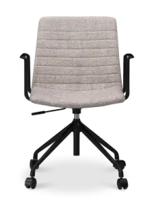 Cavel Lincoln Bureaustoel | Zand OTE Stof | Mat Zwart