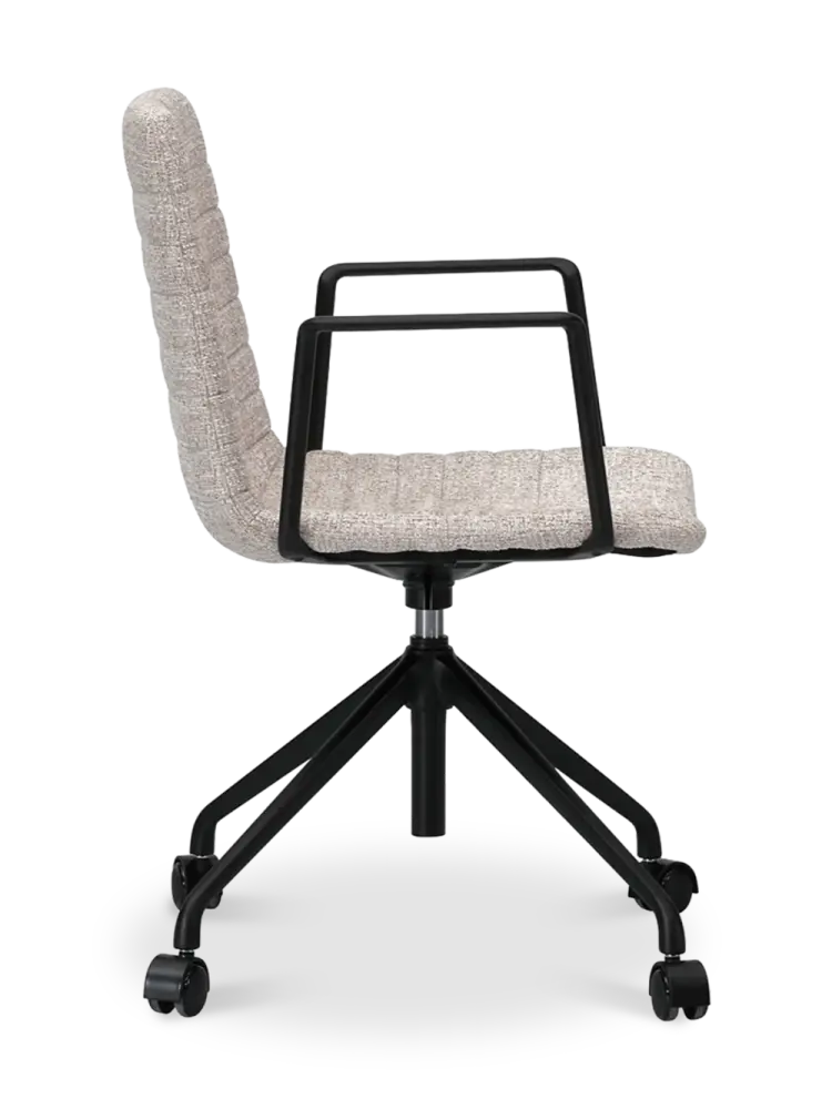 Cavel Lincoln Bureaustoel | Zand OTE Stof | Mat Zwart Cavel Lincoln Bureaustoel | Zand OTE Stof | Mat Zwart
