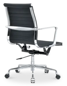 Artson Vergaderset Walnoot 280×90 + 6× CD 117 Zwart Leer