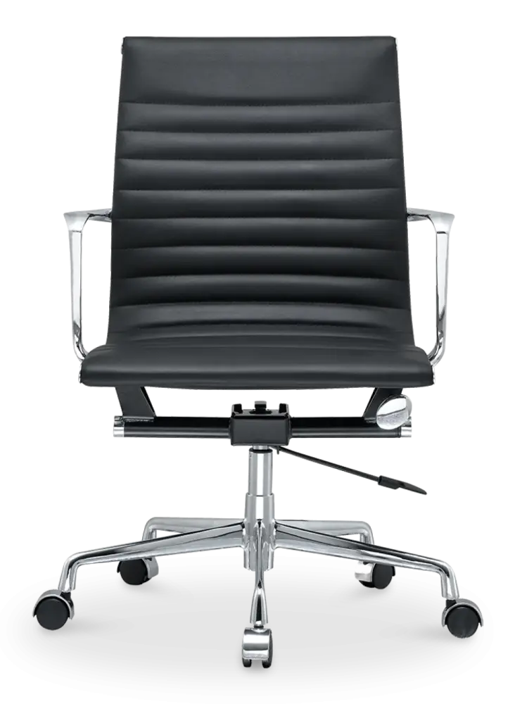 Artson Vergaderset Walnoot 280×90 + 6× CD 117 Zwart Leer
