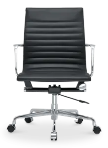 Artson Vergaderset Walnoot 280×90 + 6× CD 117 Zwart Leer