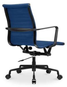 Cavel CD 117 Bureaustoel Blauw Linnen | Zwart Frame