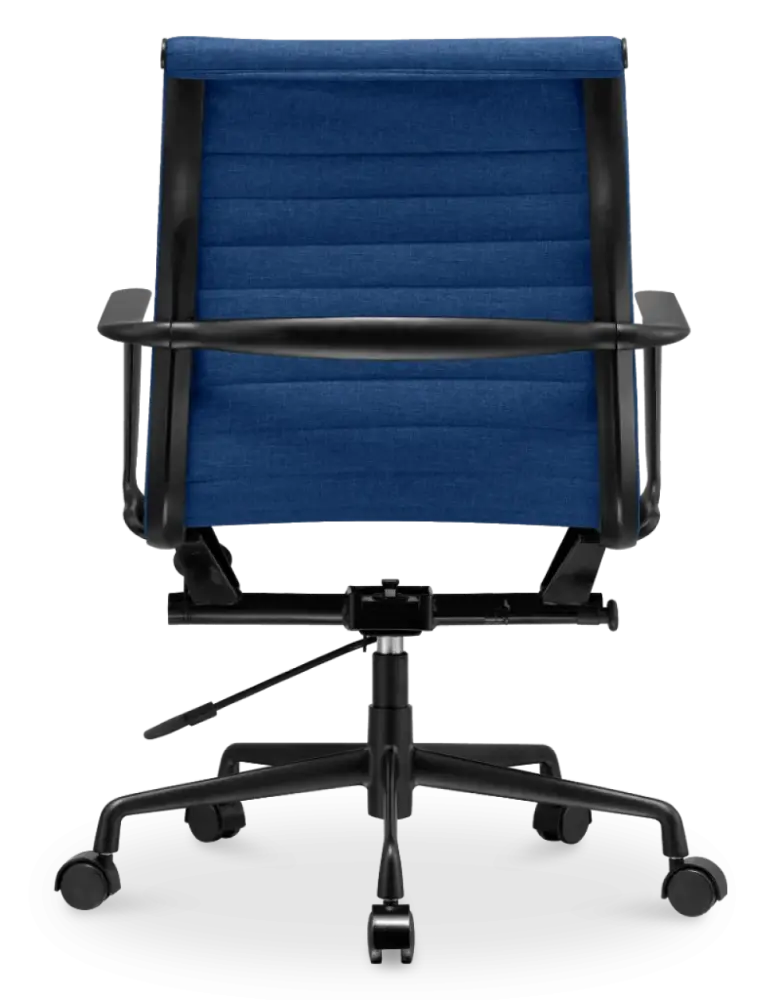 Cavel CD 117 Bureaustoel Blauw Linnen | Zwart Frame