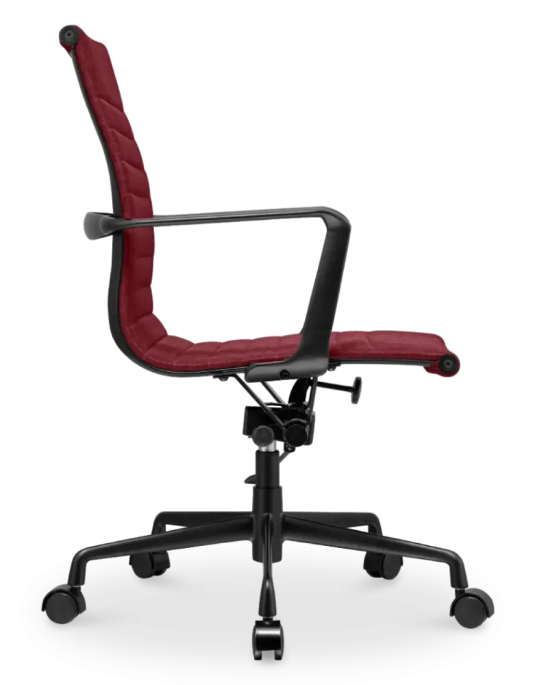Cavel CD 117 Bureaustoel Rood Linnen | Zwart Frame