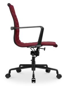 Cavel CD 117 Bureaustoel Rood Linnen | Zwart Frame