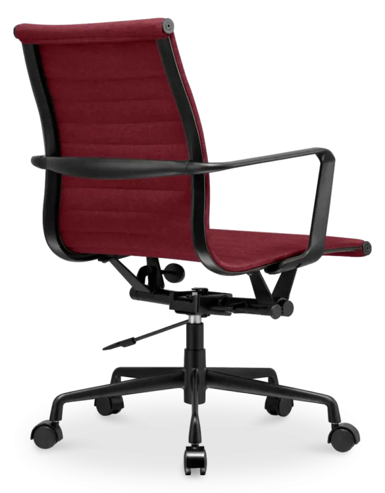 Cavel CD 117 Bureaustoel Rood Linnen | Zwart Frame