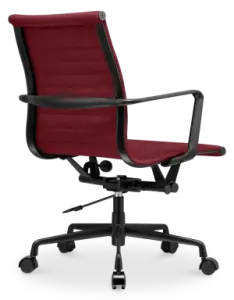 Cavel CD 117 Bureaustoel Rood Linnen | Zwart Frame