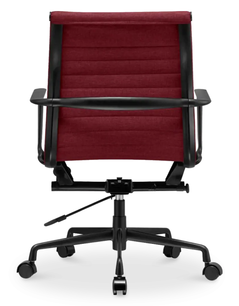 Cavel CD 117 Bureaustoel Rood Linnen | Zwart Frame