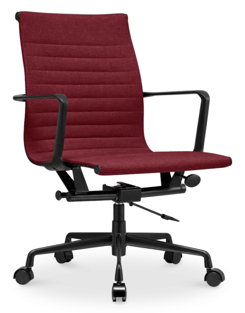 Cavel CD 117 Bureaustoel Rood Linnen | Zwart Frame