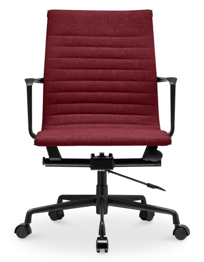 Cavel CD 117 Bureaustoel Rood Linnen | Zwart Frame