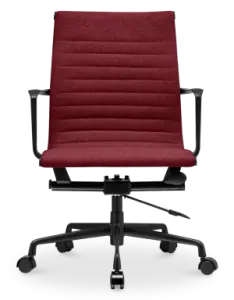 Cavel CD 117 Bureaustoel Rood Linnen | Zwart Frame