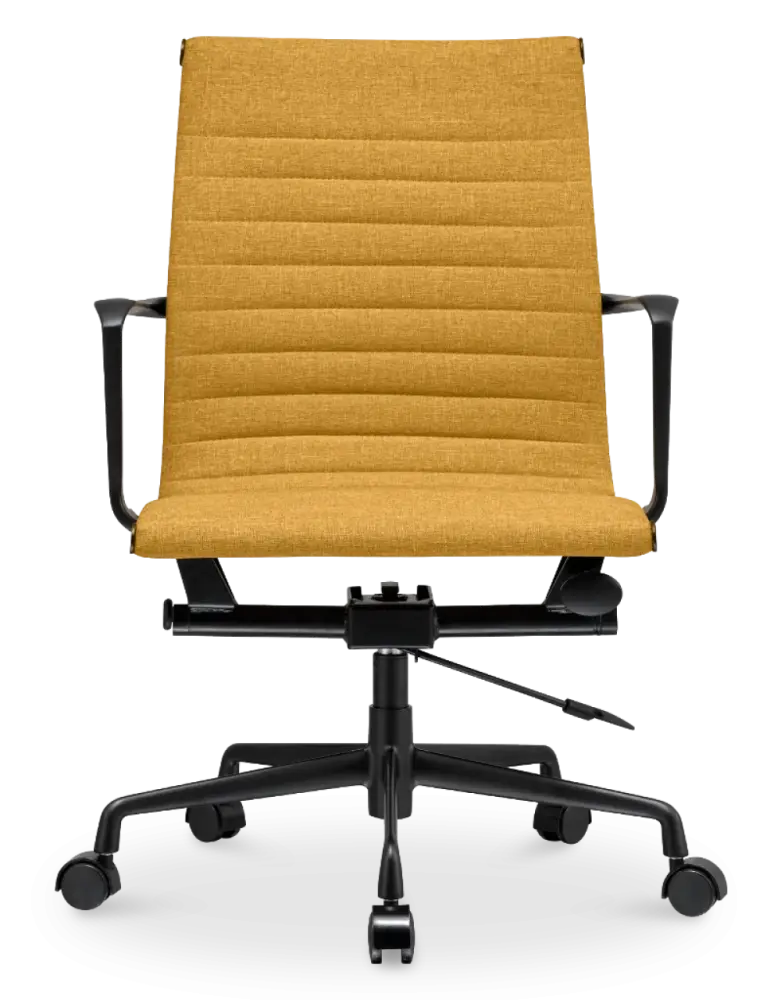 Cavel CD 117 Bureaustoel Oker Linnen | Zwart Frame