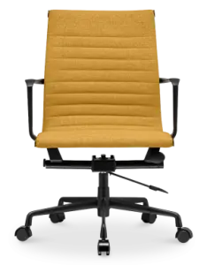 Cavel CD 117 Bureaustoel Oker Linnen | Zwart Frame