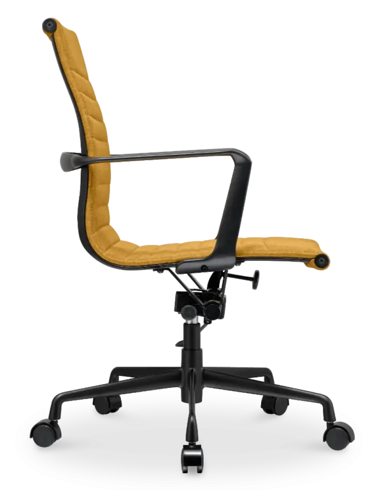 Cavel CD 117 Bureaustoel Oker Linnen | Zwart Frame